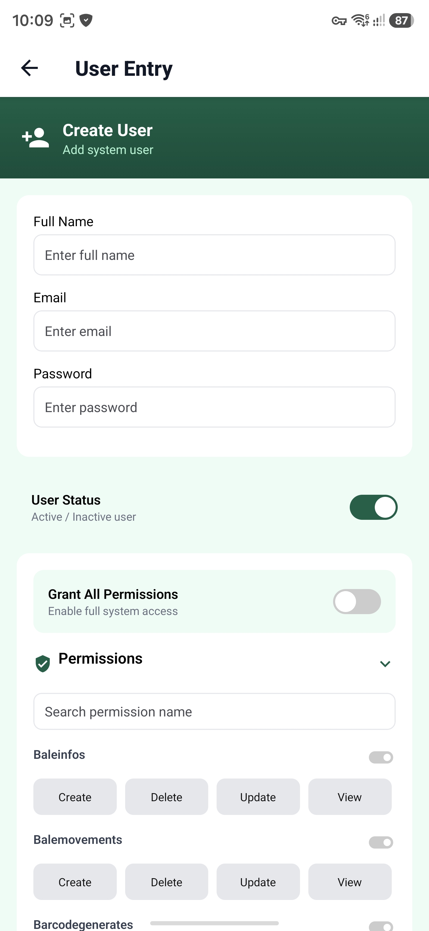 Role-Based Depot Personnel & Field Agent Account Provisioning screenshot 1