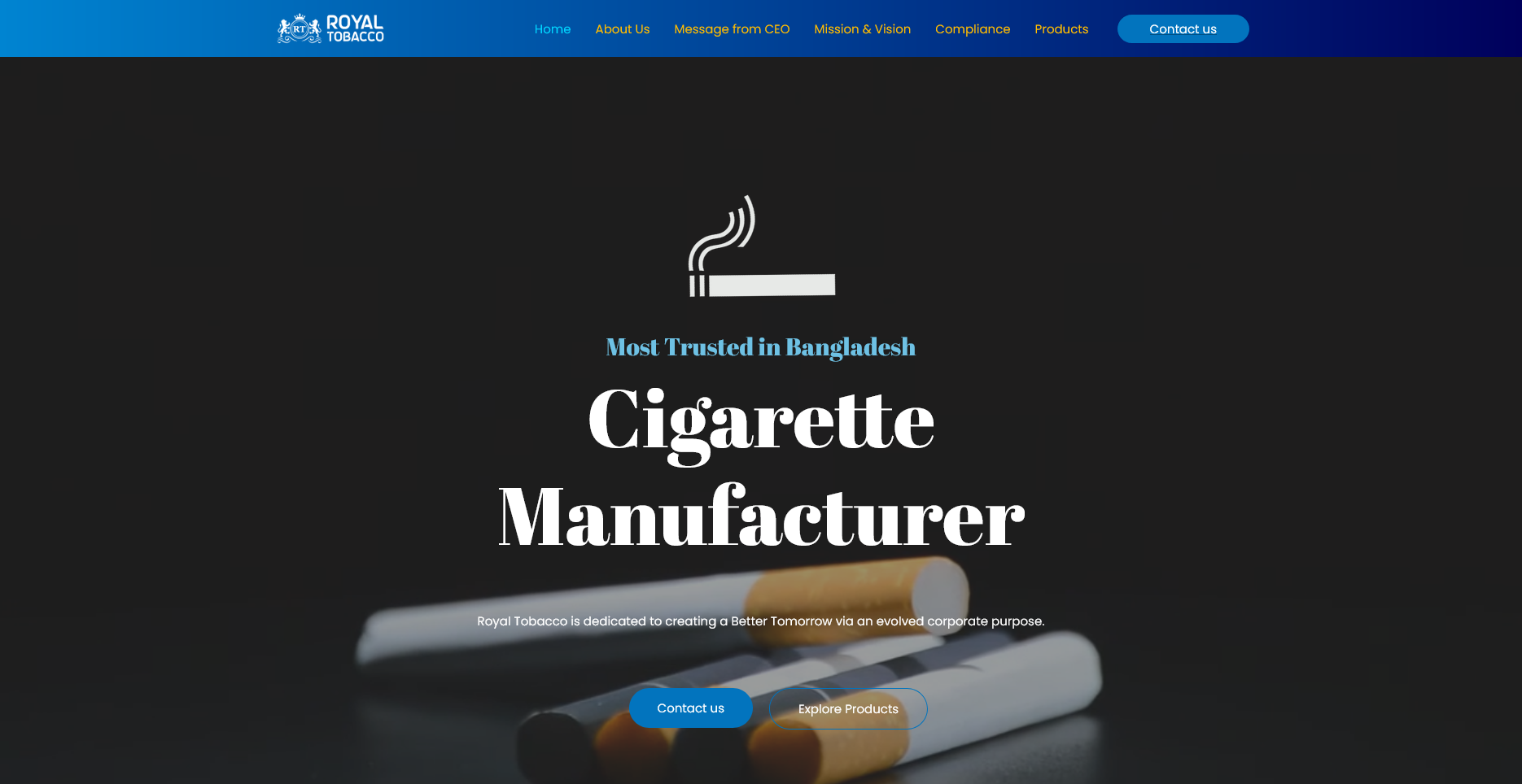 Royal Tobacco — FMCG Brand Portal