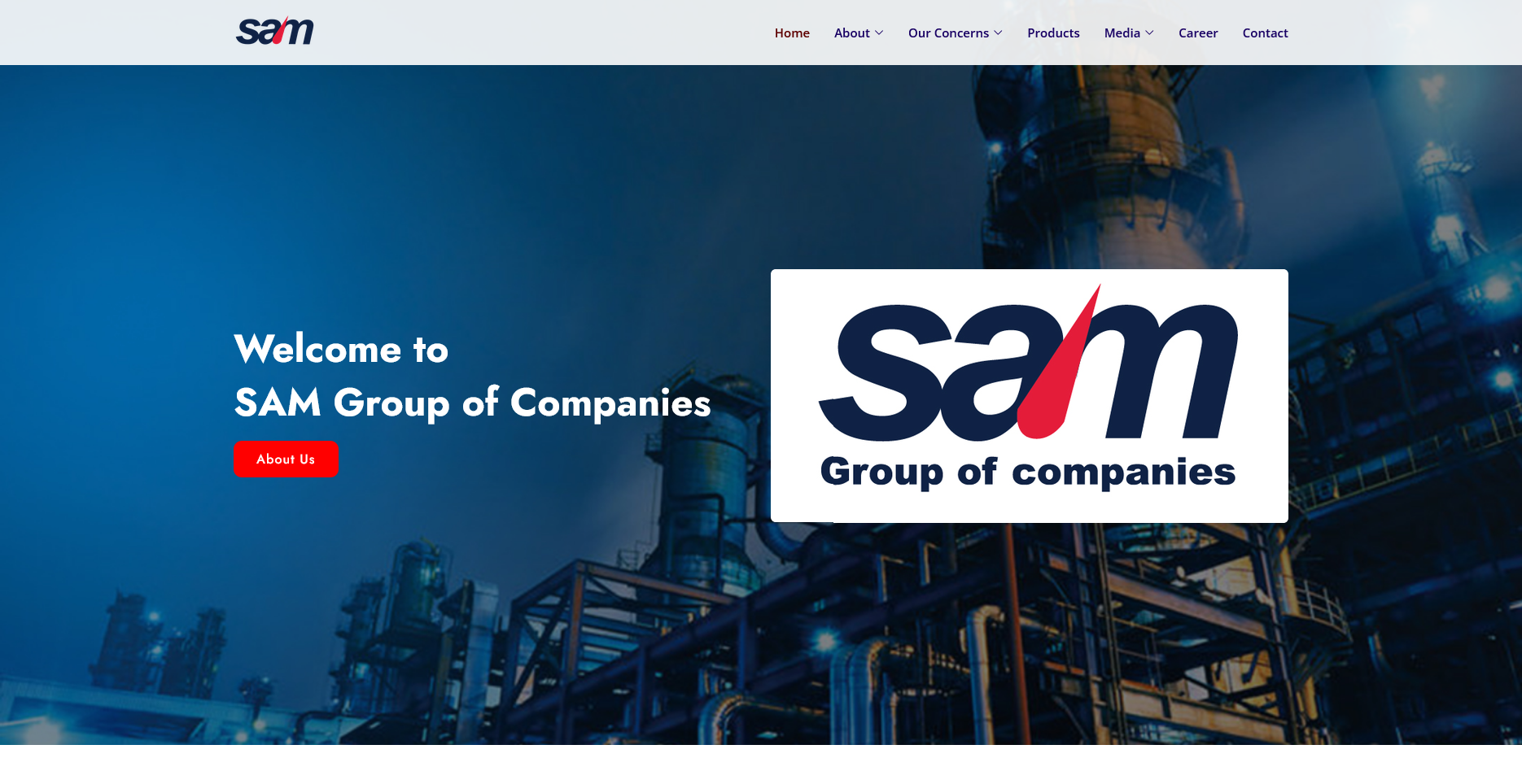SAM Group — Multi-Industry Conglomerate Portal