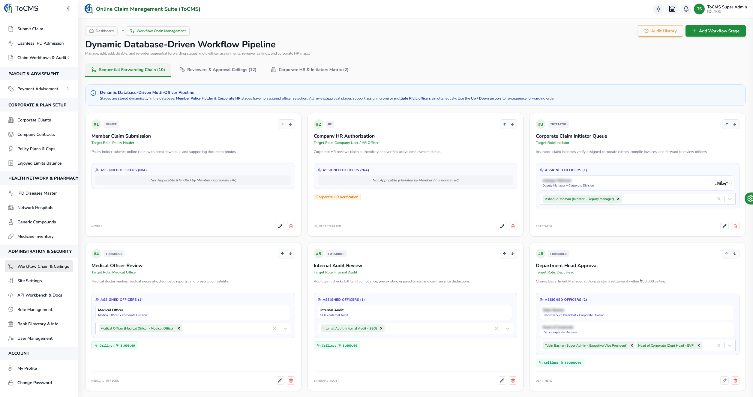 Multi-Stage Review & Claim Handling Action Flow screenshot 1
